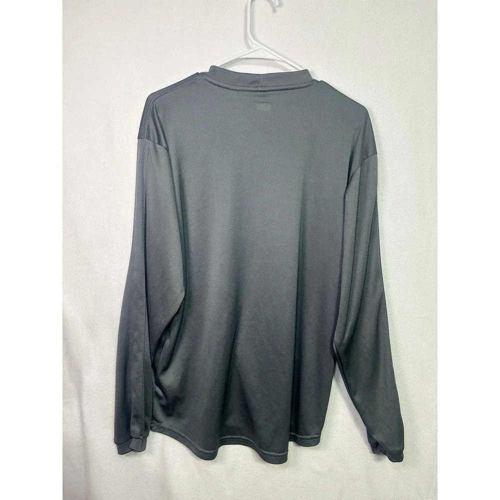 Nike Golf Mens Long Sleeve Mock Neck Performance Shirt‎ Grey Large L Activewear